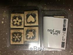 Stampin Up! Lot/15 Sets Rubber Wood Mounted 98 Stamps Angels, Mother's, Random