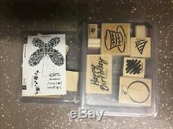 Stampin Up! Lot/15 Sets Rubber Wood Mounted 98 Stamps Angels, Mother's, Random