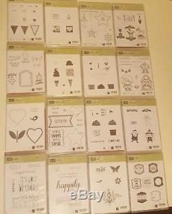 Stampin Up Lot 16 Stamp Sets Unmounted & Photopolymer Stamp Sets New