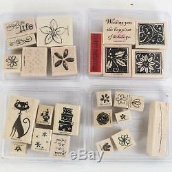 Stampin' Up Lot 263 Stamps, Complete Sets Many Unmounted, Retired