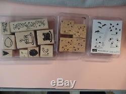 Stampin Up! Lot #3 Eighteen Wooden Stamp Sets 123 Stamps