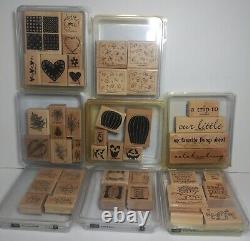 Stampin' Up Lot 34 Sets of Stampin' Up rubber stamper over 218 individual stamps