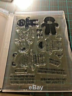 Stampin Up Lot COOKIE CUTTER CHRISTMAS/HALLOWEEN Stamp set & Matching PUNCH