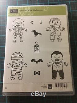 Stampin Up Lot COOKIE CUTTER CHRISTMAS/HALLOWEEN Stamp set & Matching PUNCH