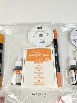 Stampin Up Lot Of 10 Ink Pads, Markers Re-inkers matching set some ribbon E