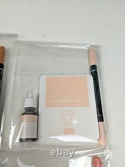 Stampin Up Lot Of 10 Ink Pads, Markers Re-inkers matching set some ribbon E