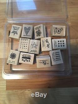 Stampin Up! Lot Of 10 Stamp Sets 63 Stamps In All