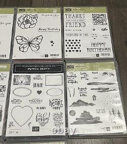 Stampin' Up! Lot Of 10 Stamp Sets Birthday Fall Floral Friends Butterfly #2