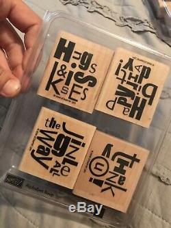Stampin Up Lot Of 121 Wooden Stamps Retired And Hostess Exclusive Sets