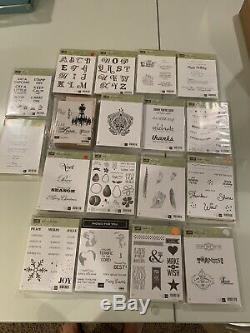 Stampin Up! Lot Of 18 Stamp Sets And Accessories
