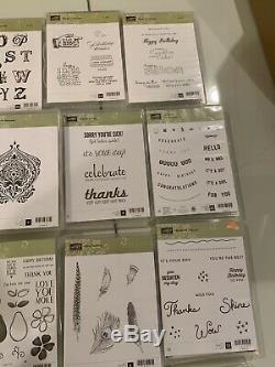 Stampin Up! Lot Of 18 Stamp Sets And Accessories