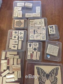 Stampin Up Lot Of 63 Stamp Sets PLUS Punches And Framelits