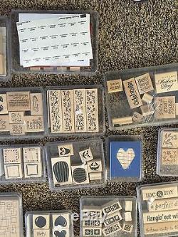 Stampin Up! Lot Of 65 Stamp Sets with 12 Rollagraphs Hundreds of Stamps