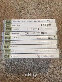 Stampin' Up! Lot Of 9 Clear Mount Stamp Sets