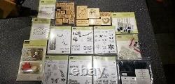 Stampin Up Lot Of Stamp Sets, Embossing Folders, Thinlet, Wood Stamps & More