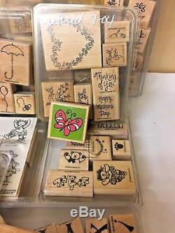 Stampin Up Lot Of Stamp Sets Various Occasions Christmas Alphabet Borders