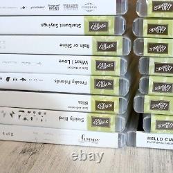 Stampin' Up Lot Set Large Mixed Lot of 35 Stamps Photopolymer Pictogram Punches