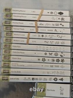 Stampin Up Lot Set of 28 Birthday Christmas & More Scrapbook All Unused