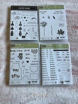 Stampin Up Lot Set of 31 Holiday, Sayings, Floral & More All Opened Unused