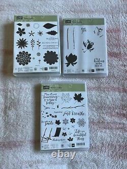 Stampin Up Lot Set of 31 Holiday, Sayings, Floral & More All Opened Unused