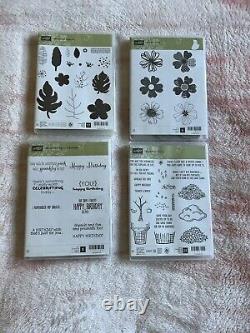 Stampin Up Lot Set of 31 Holiday, Sayings, Floral & More All Opened Unused