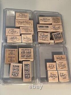Stampin Up Lot Set of 33 Christmas Halloween Alphabets & More Huge Lot All New