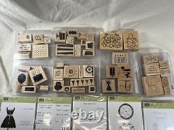 Stampin' Up! Lot Stamp Sets Plus 14 Cases Most New ALL Nice