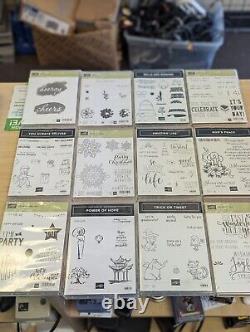 Stampin Up Lot of 13 Stamp Sets Party With Cake Trick Or Tweet Peace Amazing Lif