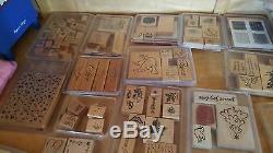 Stampin Up Lot of 131 Rubber Wood Stamp Sets many retired