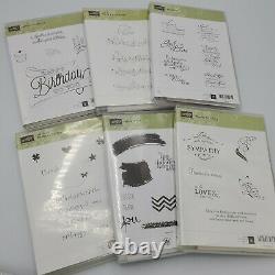 Stampin Up Lot of 15 Stamps Sets Some Rare Retired