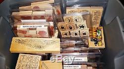 Stampin Up Lot of 1500++ Rubber Wood Stamp Sets Ink PLUS HUGE LOT