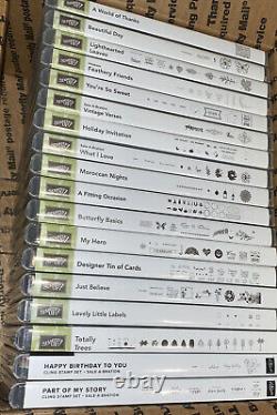 Stampin' Up! Lot of 18 RETIRED Stamp Sets In Excellent Condition