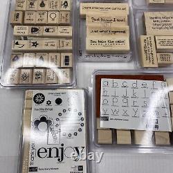 Stampin' Up! Lot of 18 Rubber Stamp Sets Assorted Themes Some NewithUnused