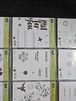 Stampin' Up Lot of 19 Sets of Cling Stamps Photopolymer & Rubber in Cases