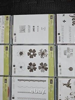 Stampin' Up Lot of 19 Sets of Cling Stamps Photopolymer & Rubber in Cases