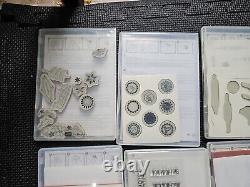 Stampin' Up Lot of 19 Sets of Cling Stamps Photopolymer & Rubber in Cases