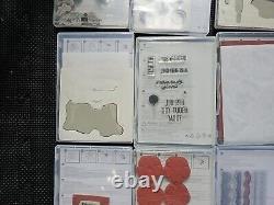 Stampin' Up Lot of 19 Sets of Cling Stamps Photopolymer & Rubber in Cases