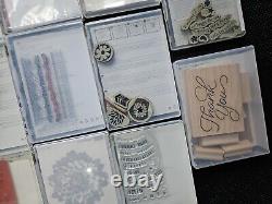 Stampin' Up Lot of 19 Sets of Cling Stamps Photopolymer & Rubber in Cases