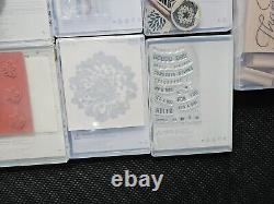 Stampin' Up Lot of 19 Sets of Cling Stamps Photopolymer & Rubber in Cases