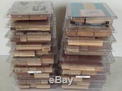 Stampin Up Lot of 20 Rubber Wood Stamp Sets- Mounted and Unmounted 200+ stamps