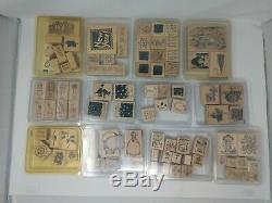 Stampin' Up! Lot of 20 Wood Mount/Acrylic Block Stamp Sets Excellent Sale