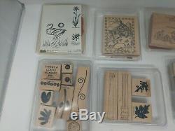 Stampin' Up! Lot of 20 Wood Mount/Acrylic Block Stamp Sets Excellent Sale