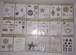 Stampin' Up Lot of 21 Sets of Cling Stamps Photopolymer & Rubber in Cases