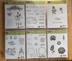 Stampin' Up! Lot of 24 Mixed Stamp Sets Rare No Longer Available