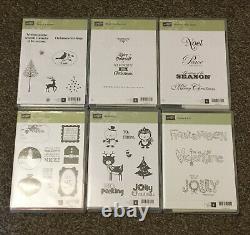 Stampin' Up! Lot of 24 Stamp Sets Most New And Unused Christmas Halloween