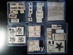 Stampin Up Lot of 241 Stamps (23 sets) 4 alphabet sets, 3 punches & more