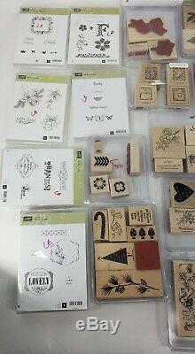 Stampin Up Lot of 25 Sets & estimated 124 individual Stamps scrap booking