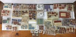 Stampin' Up Lot of 261 Wood Mounted Rubber Stamps NEW USED UNUSED Sets