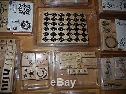 Stampin Up Lot of 27 SETS! Of Retired Stamps Sayings Beach Holidays Flower Dance