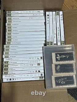Stampin' Up! Lot of 28 Stamp Sets most NEW or EUC Flowers Thanks Vintage Style